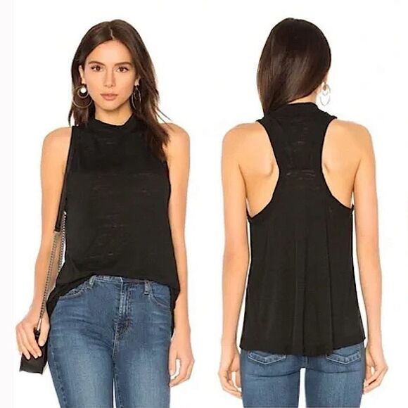 Free People We the Free Brisbane Tank Black NWOT - Picture 1 of 14